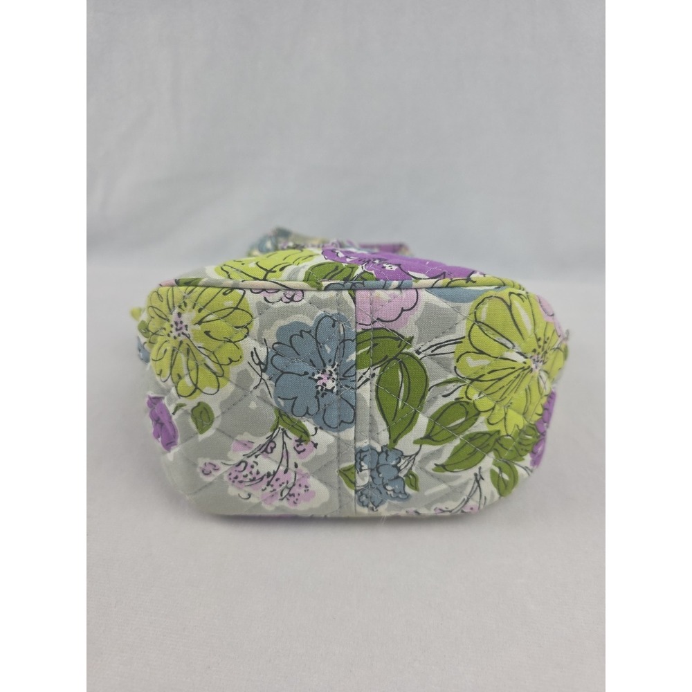 Vera Bradley Little Princess Retired Watercolor Gray Purple Floral Small Handbag - Picture 4 of 6